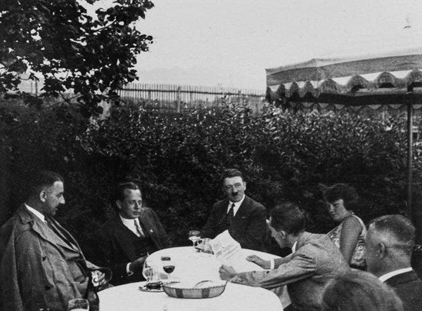 Adolf Hitler in Heinrich Hoffmann's garden at the confirmation (renewal of baptismal promises) of Heinrich Hoffmann junior